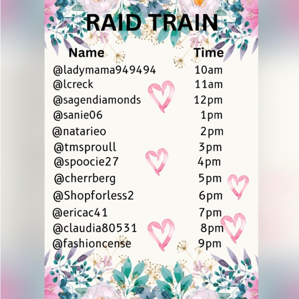 RAID TRAIN MAY 25th 8pm est. $9 starts